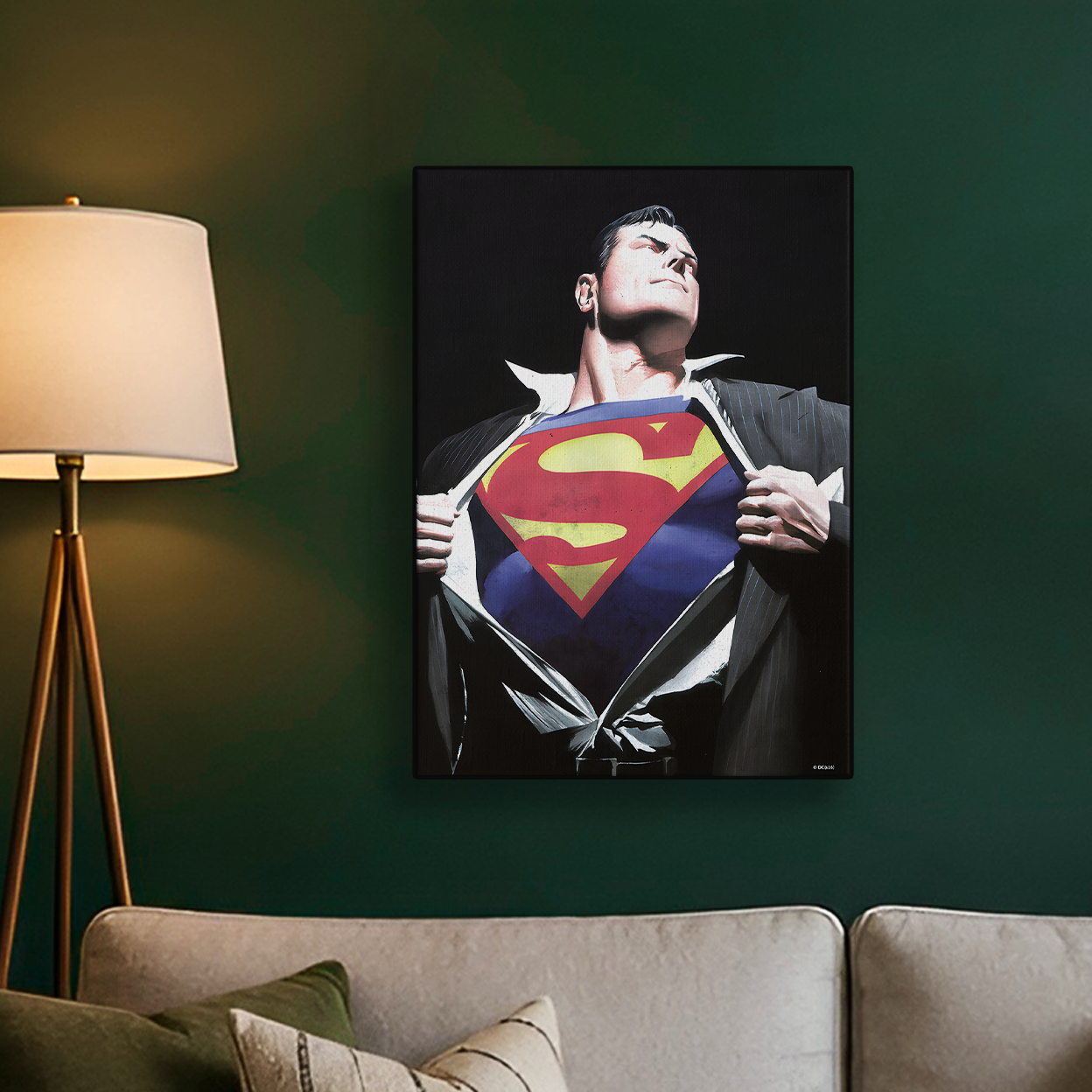 Superman Shirt Open Poster