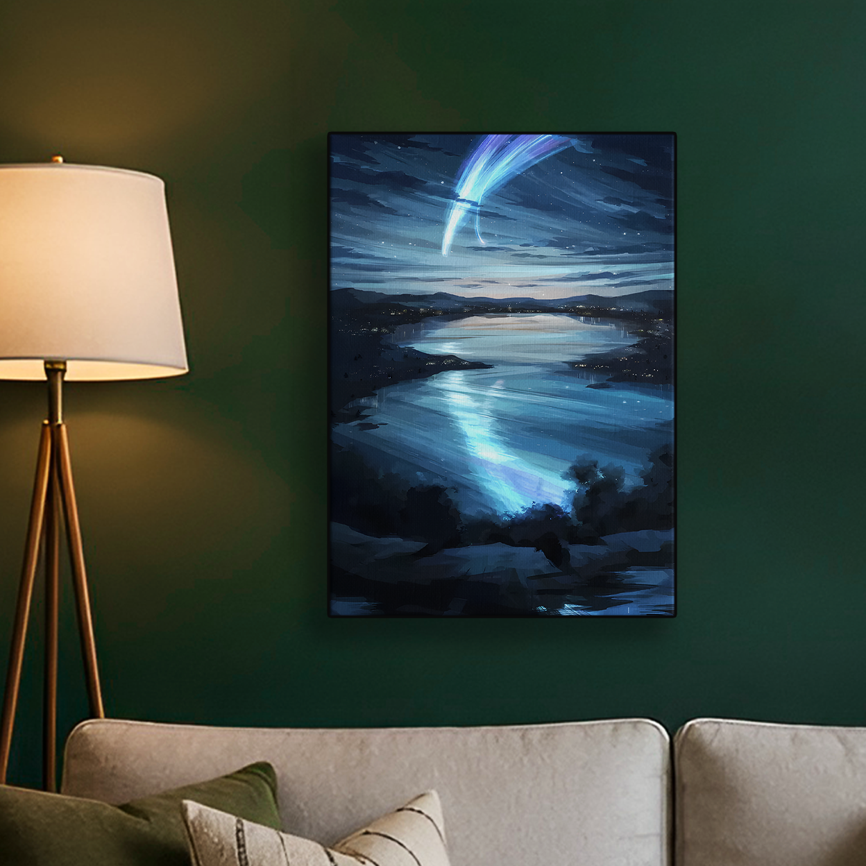 Night Sky Aurora Poster