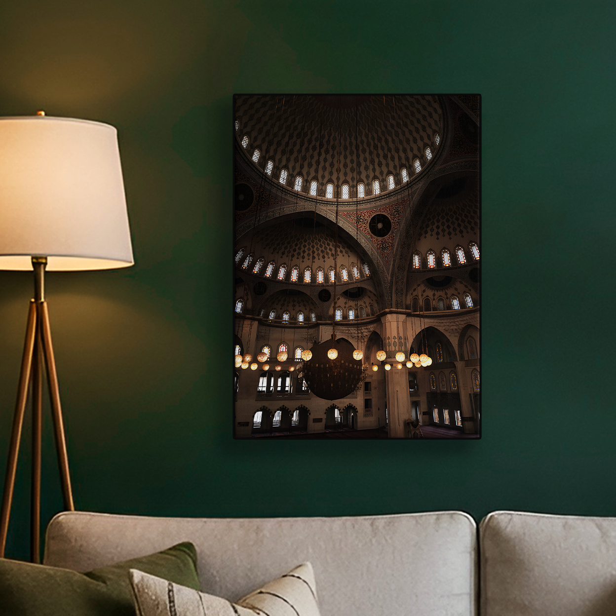 Mosque Interior Arches Poster