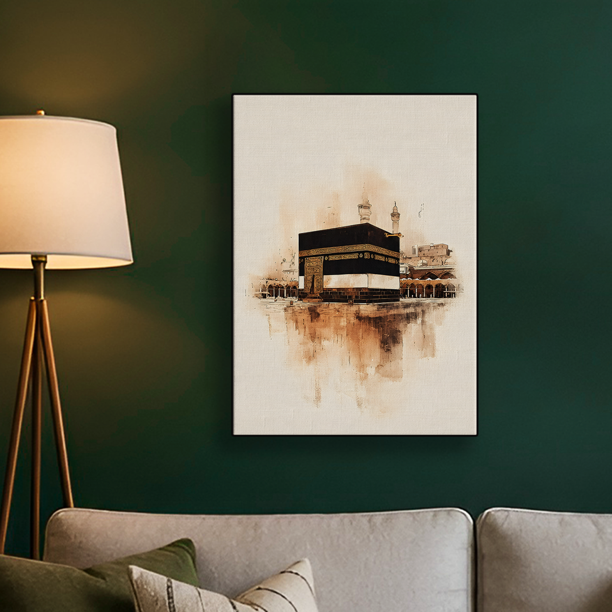 Kaaba Desert Sepia Poster