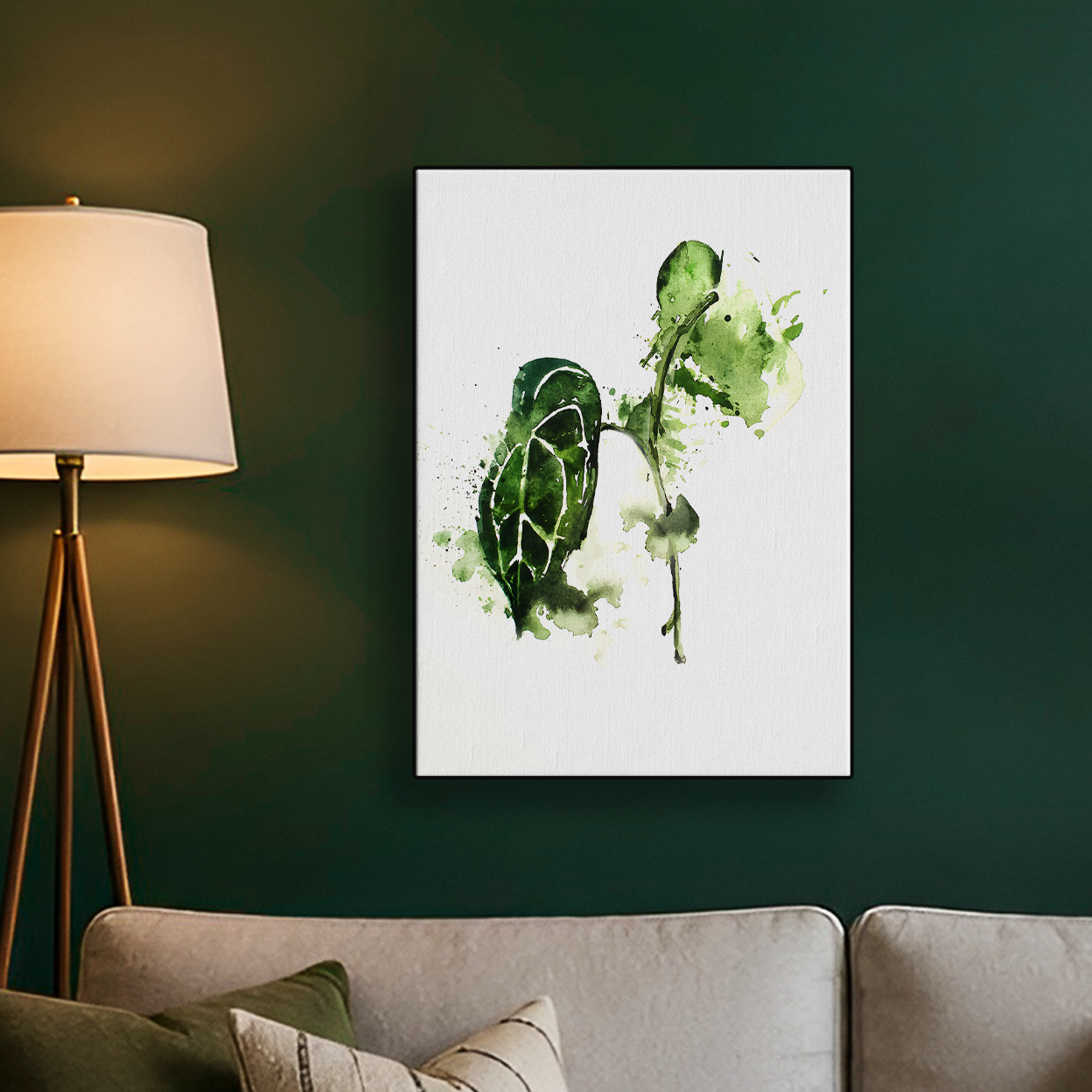 Watercolor Single Leaf Poster
