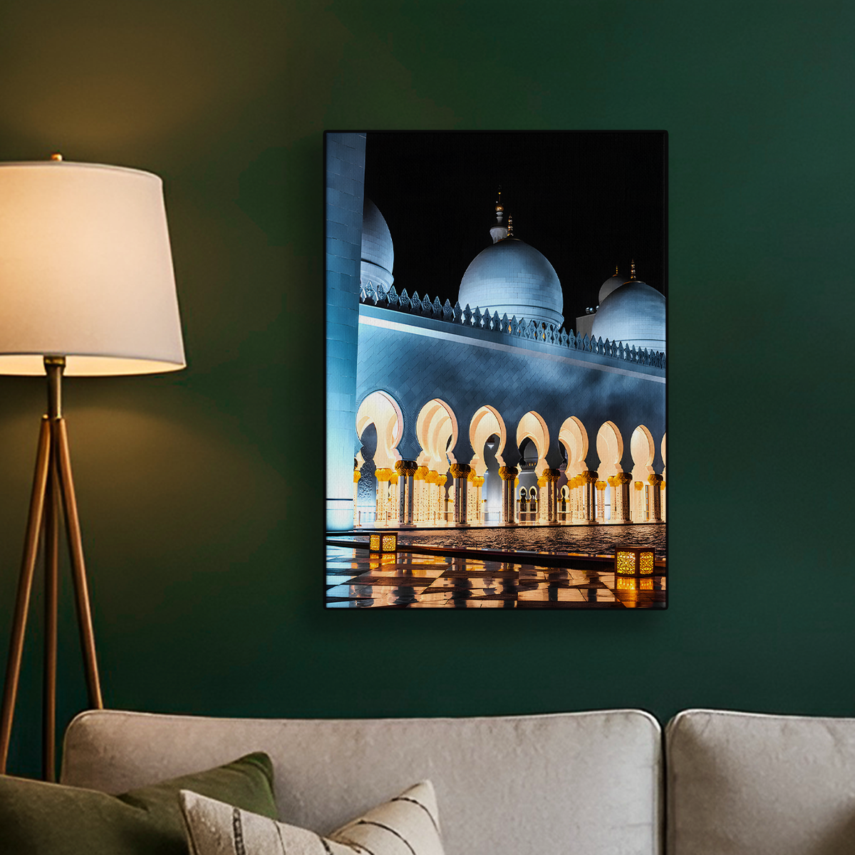 Blue Mosque Night Poster
