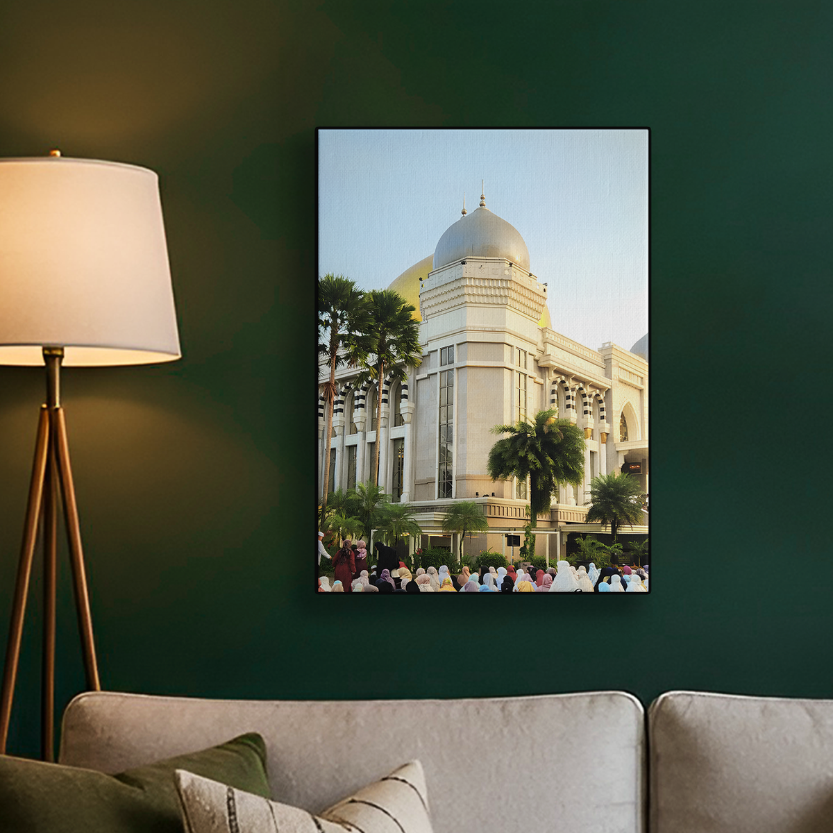 Colorful Mosque Building Poster