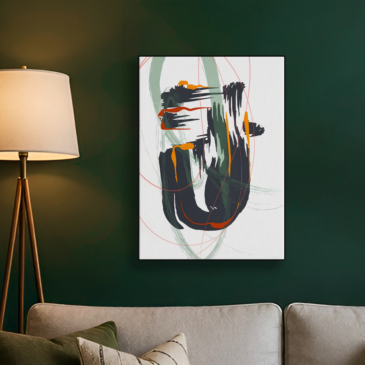 Abstract Face Illustration Poster