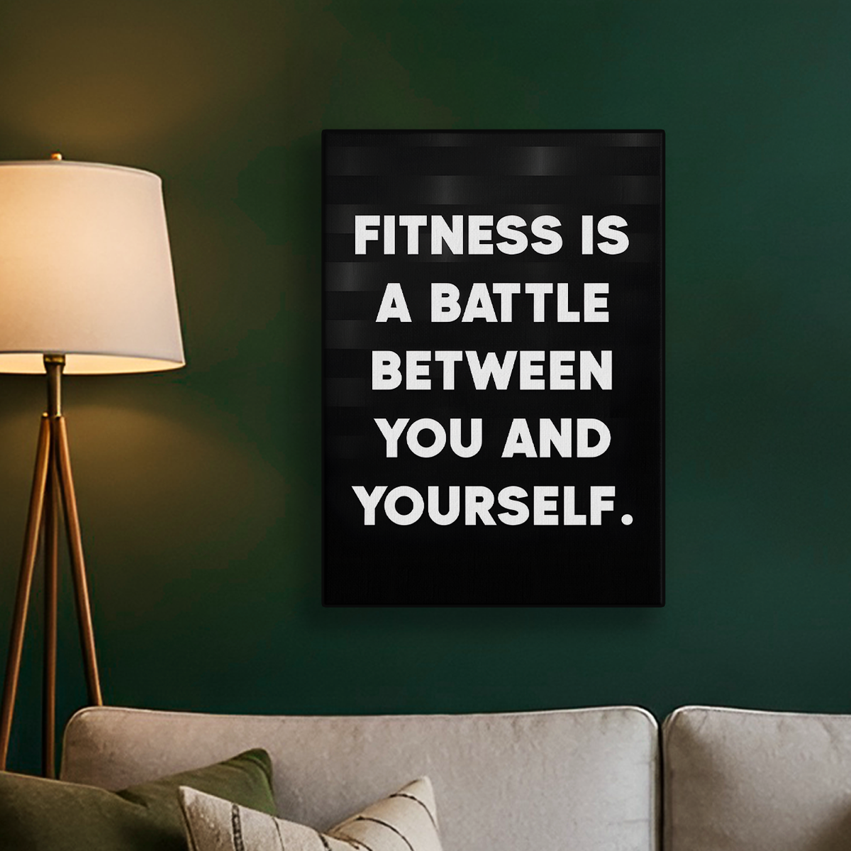 Fitness Is A Battle Poster