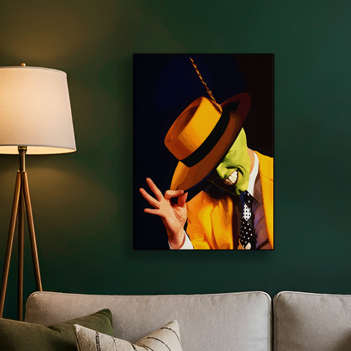The Mask Hand Gesture Illustration Poster