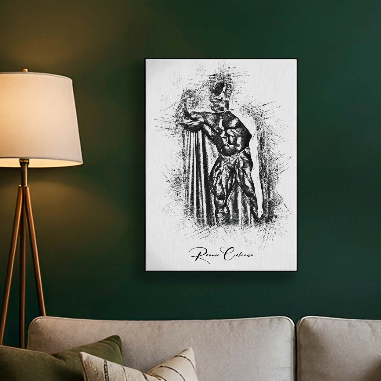 Ronnie Coleman Roman Gladiator Sketch Poster