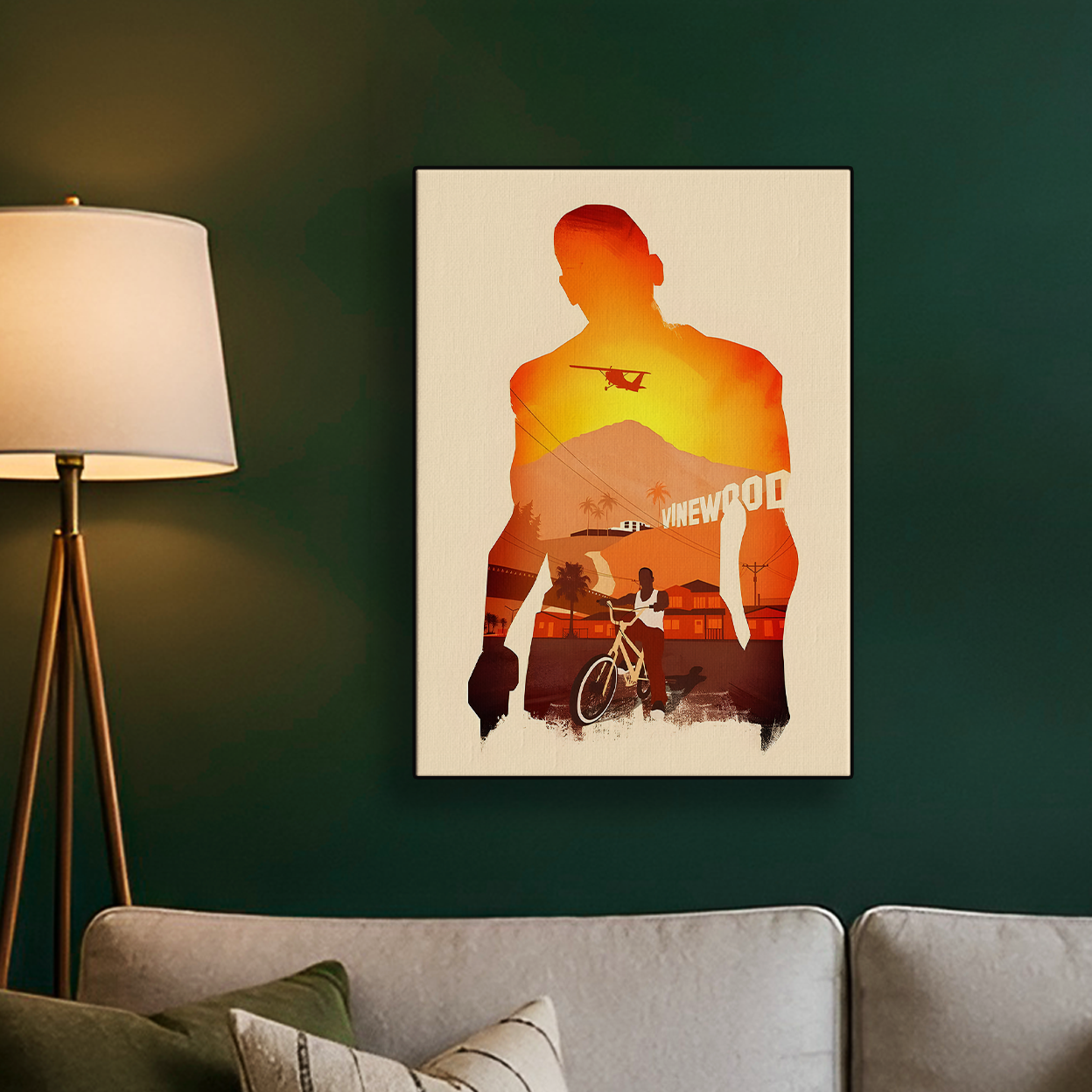 Grand Theft Auto: San Andreas Sunset Cityscape Poster