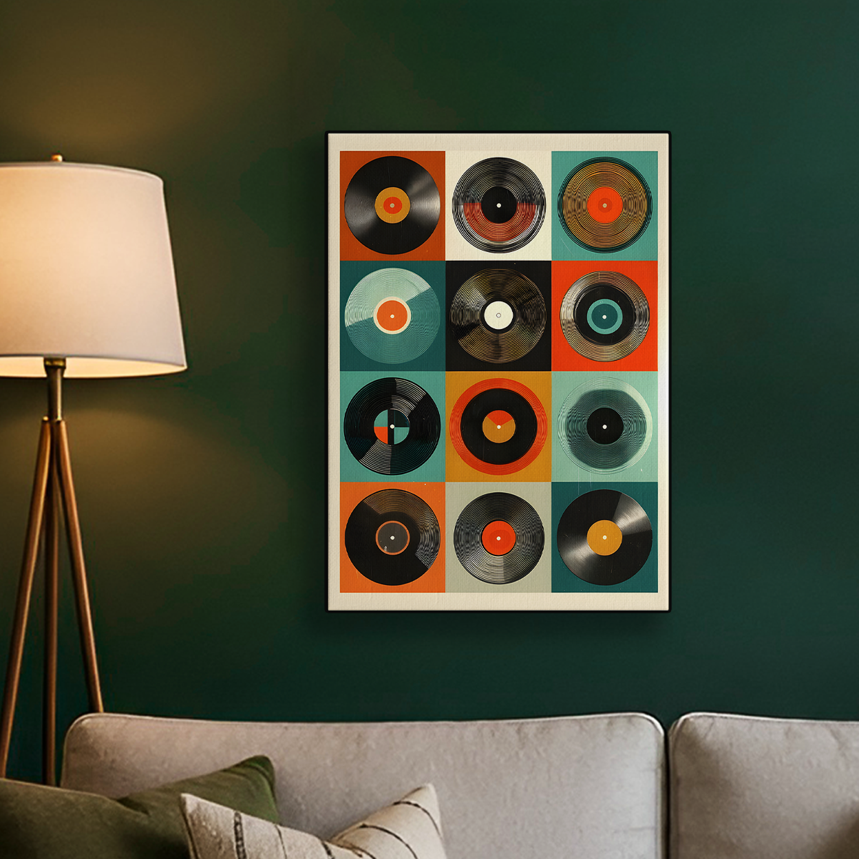 Colorful Circles Album Grid Poster