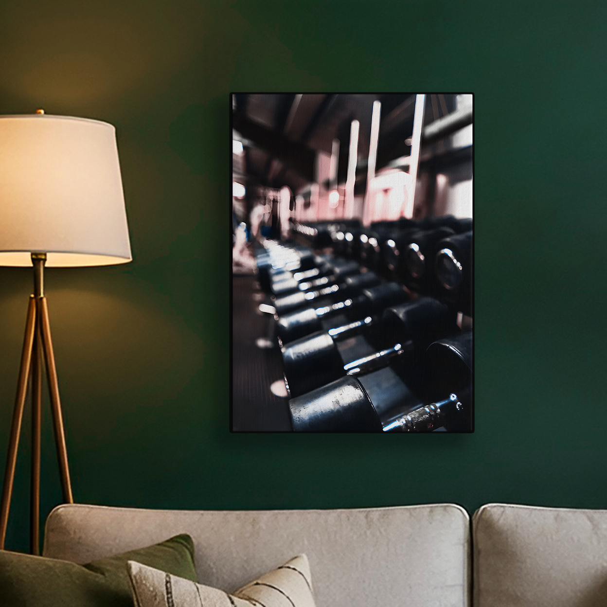 Dark Gym Weights Poster