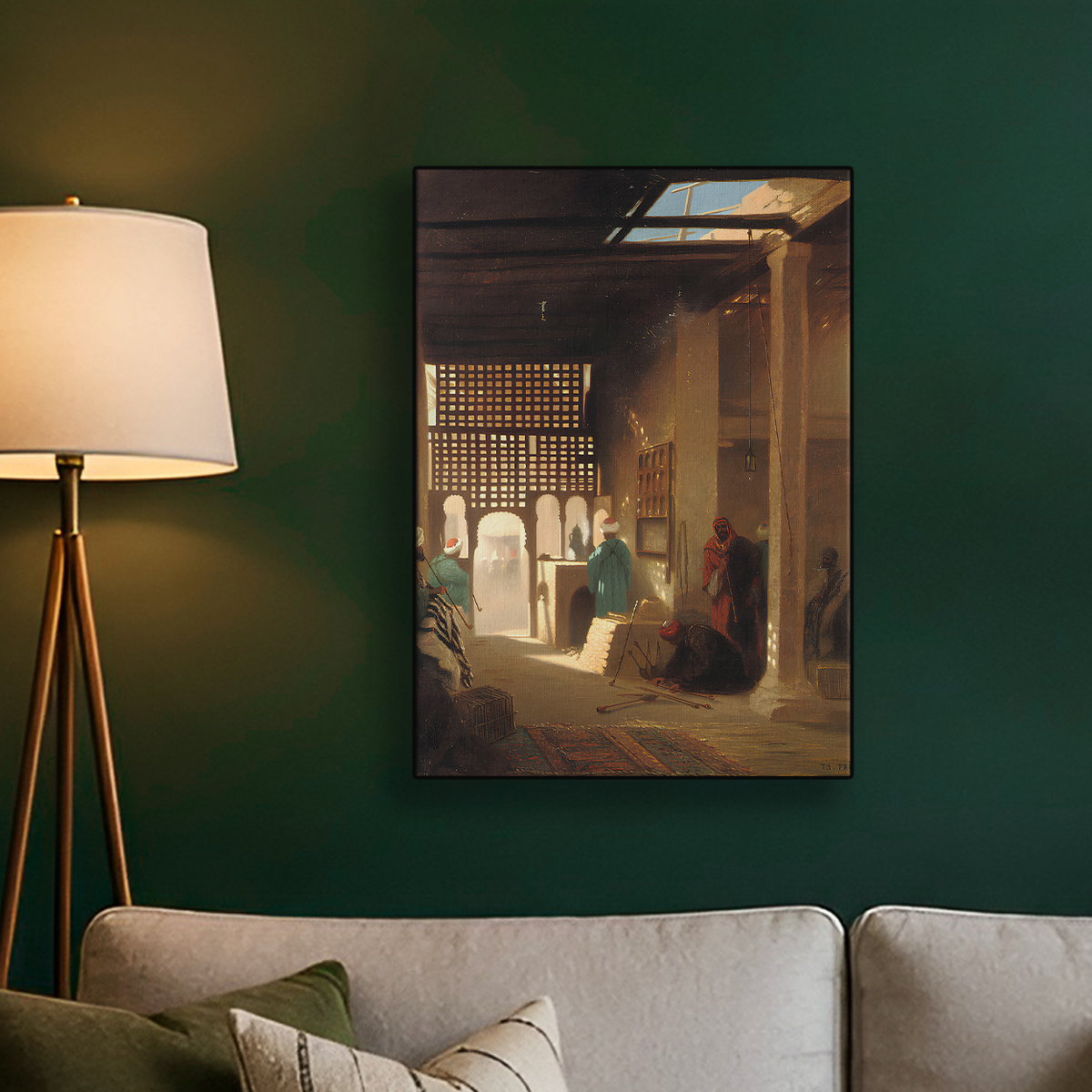 Vintage Street Scene Painting Poster