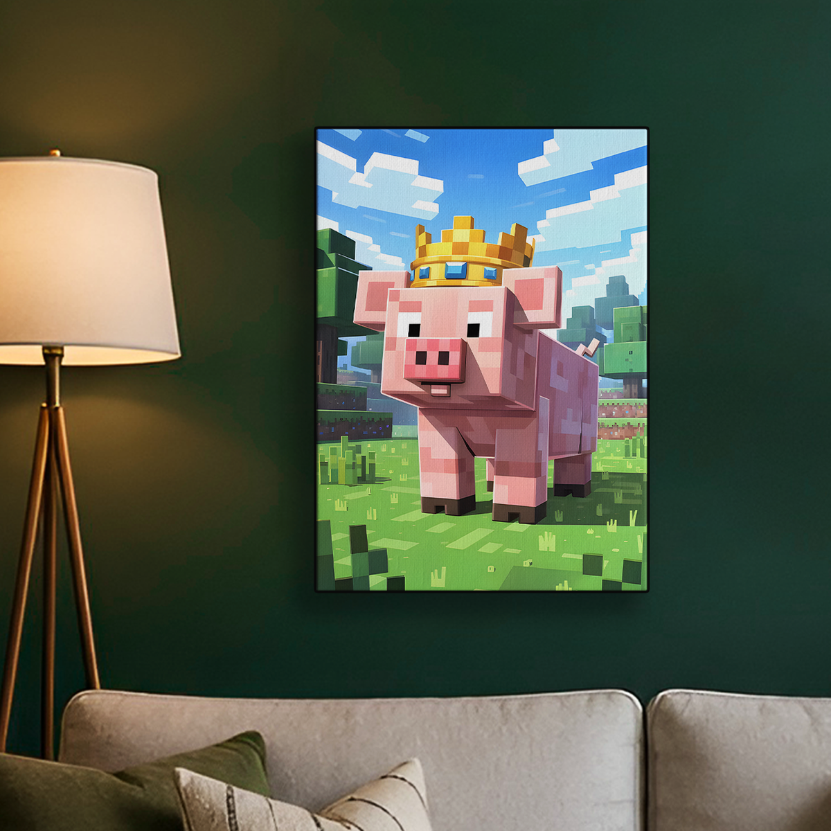 Minecraft Pig Poster