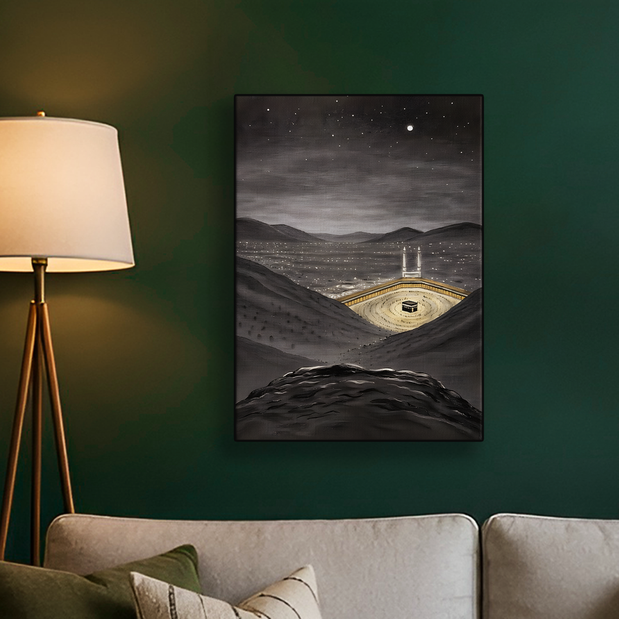 Kaaba Night Blue Poster