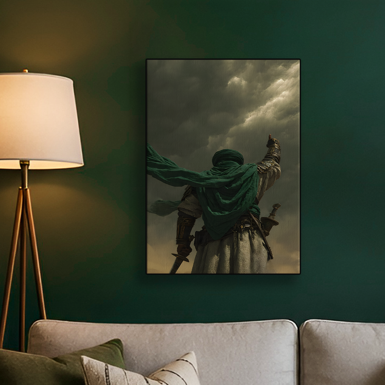Person In Green Robe Poster