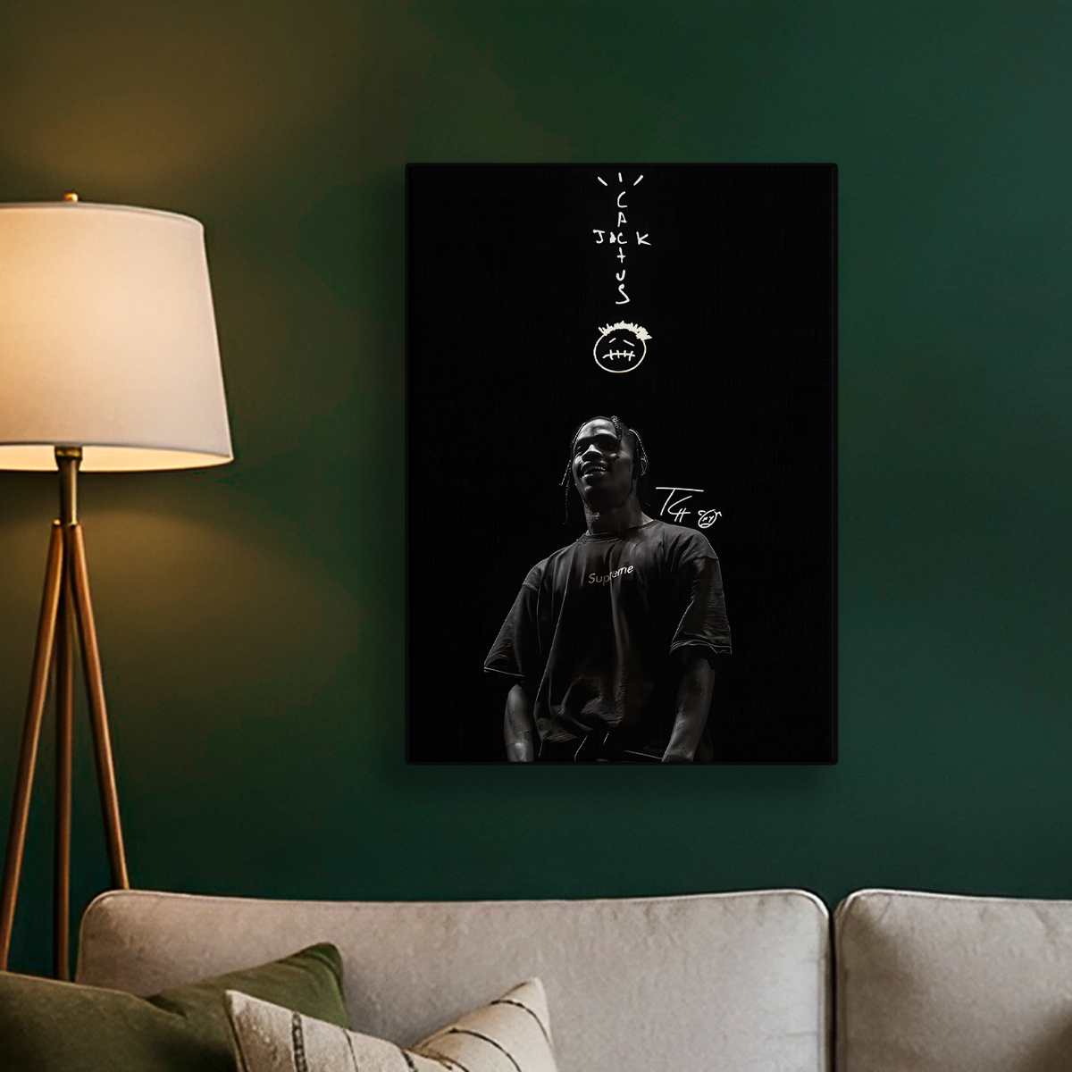 Black and White Travis Scott Album Poster
