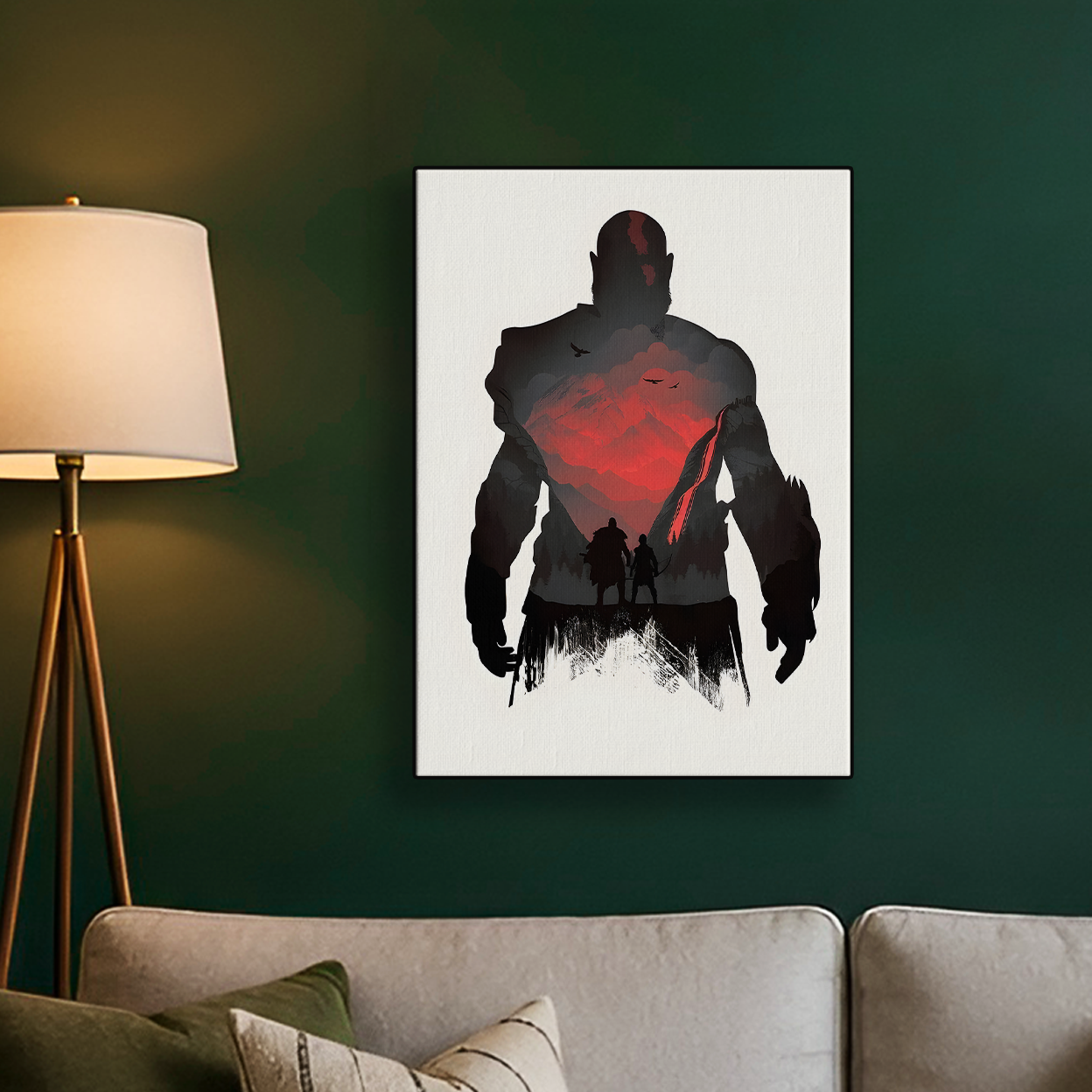 Dark Warrior Silhouette Poster