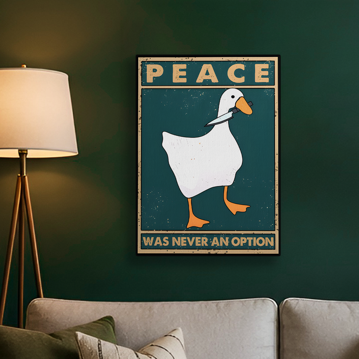 Peace Was Never An Option Duck Poster
