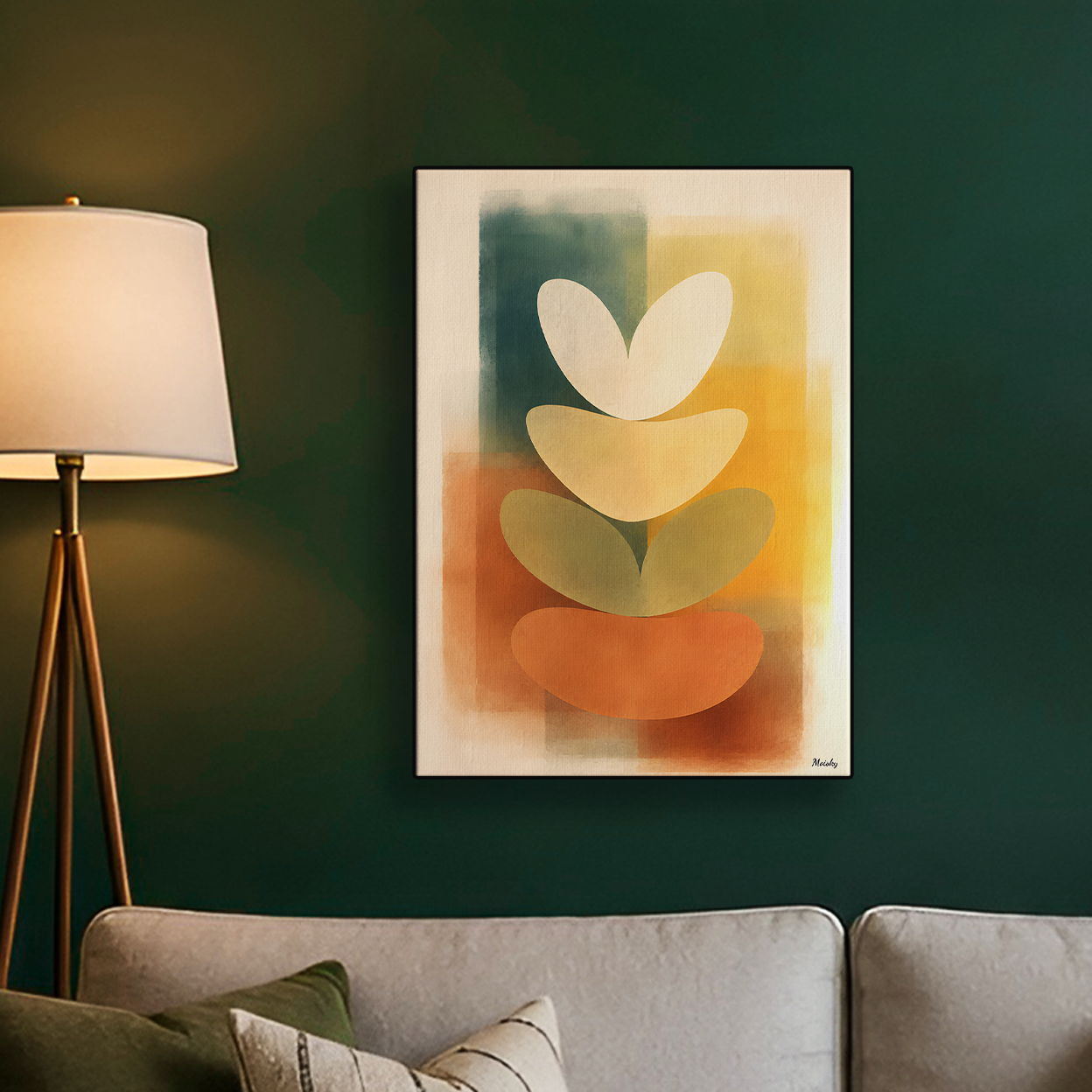 Abstract Balance Leaf Poster