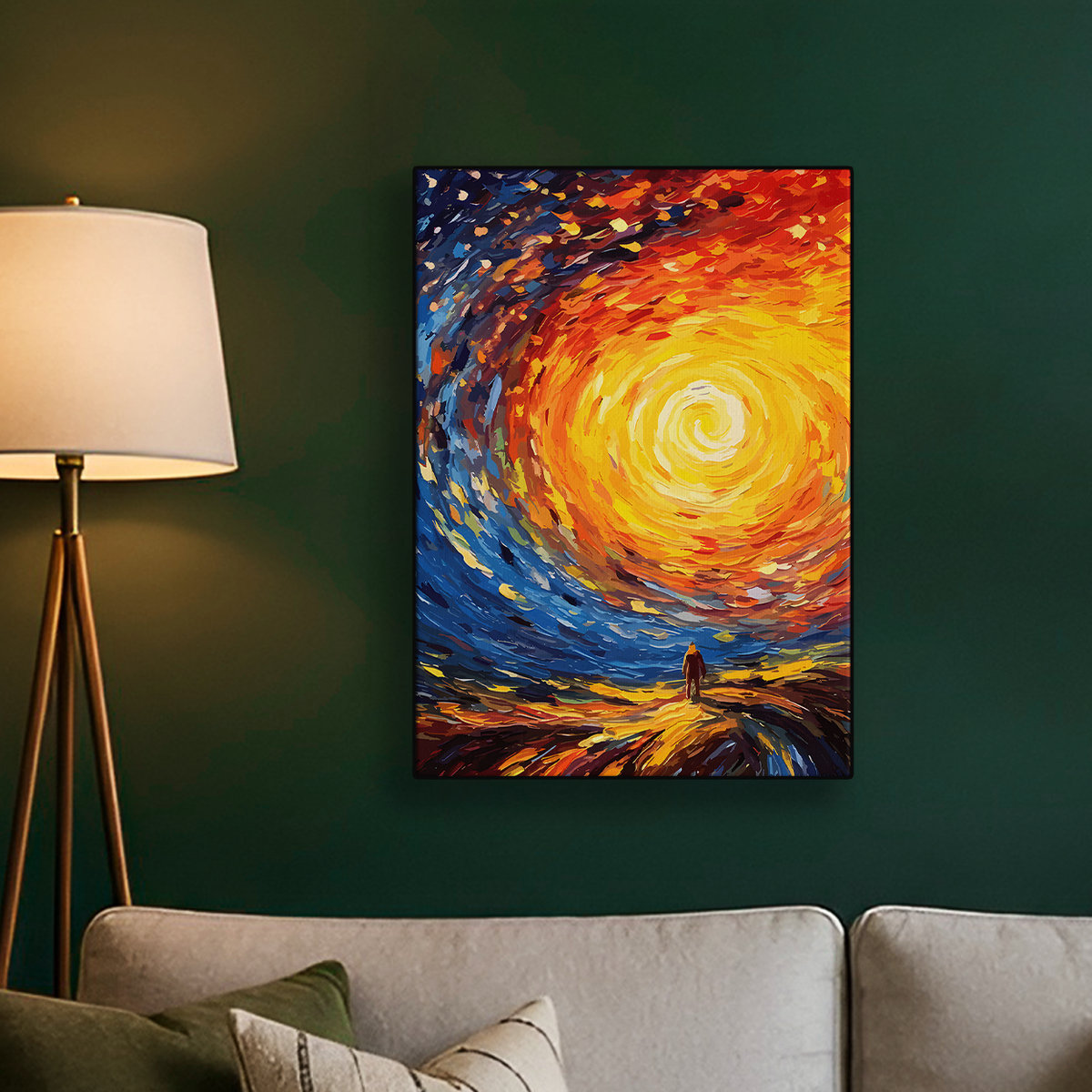 Starry Night Swirl Tree Poster