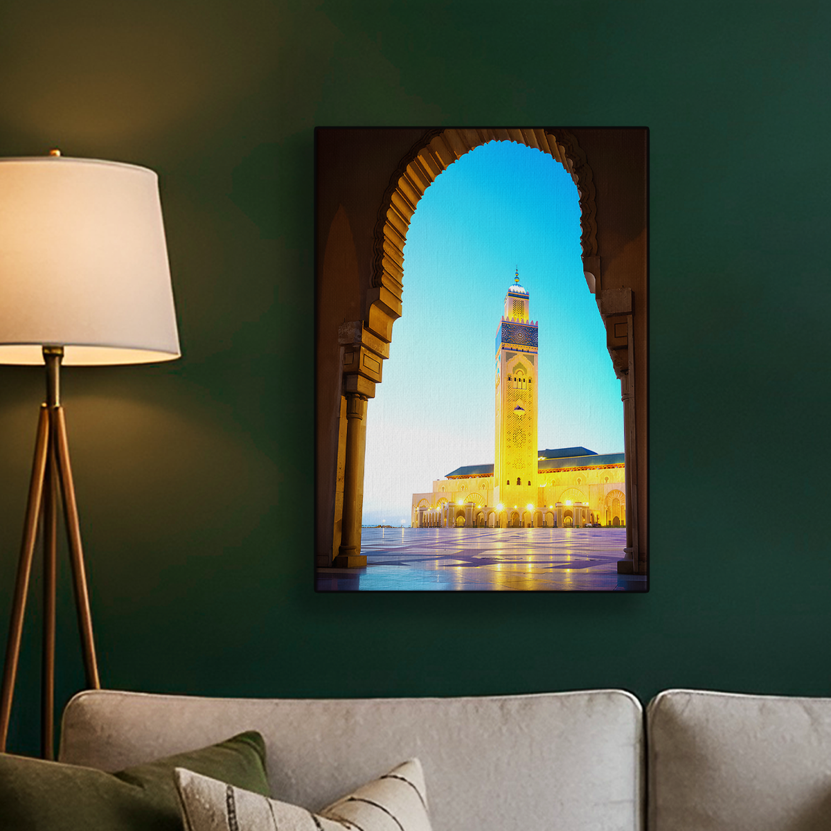 Blue and Gold Mosque Archway Poster