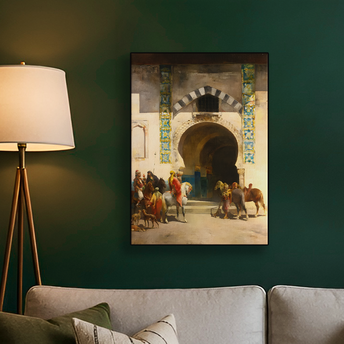 Vintage City Gate Painting Poster