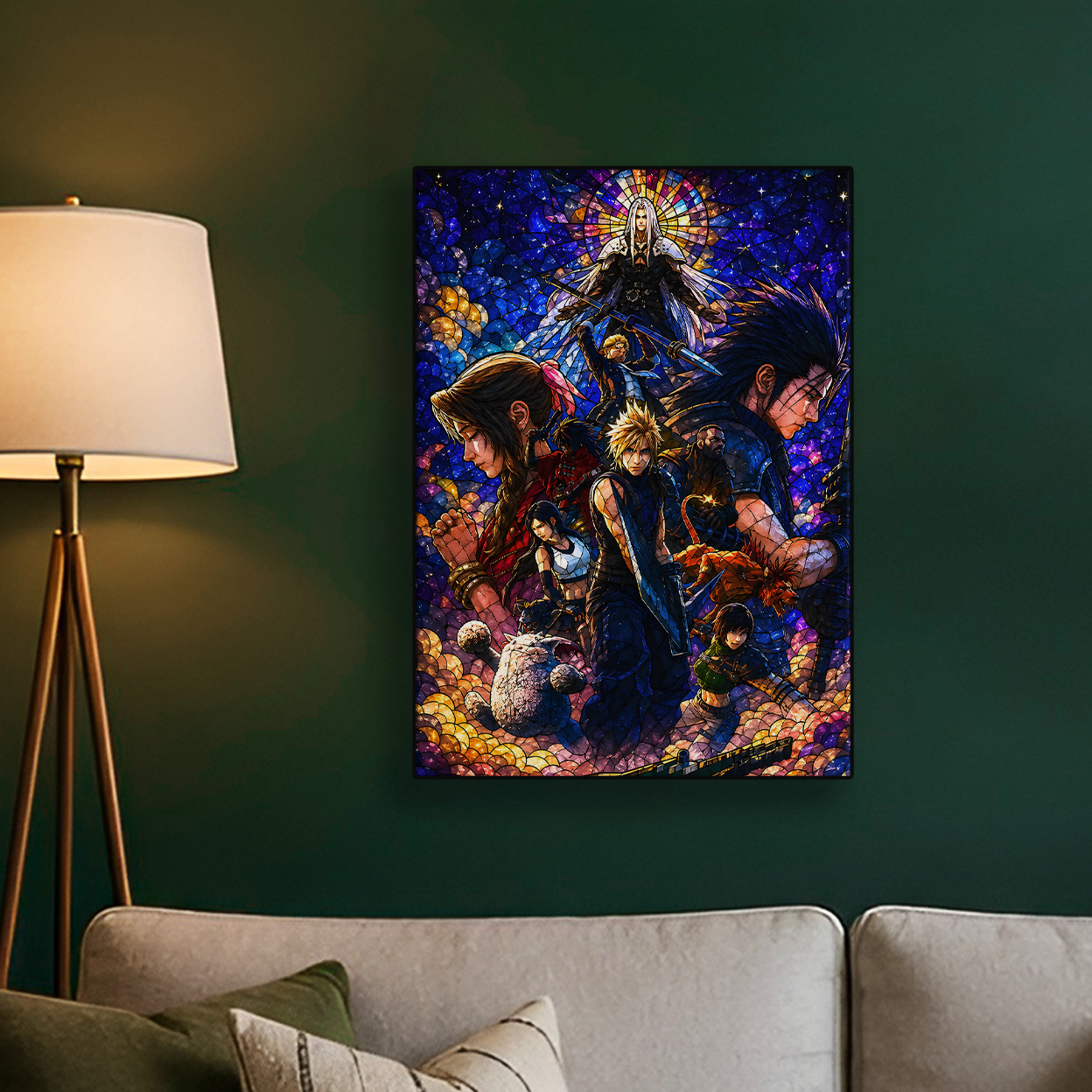 Colorful Final Fantasy 7 Remake Group Poster