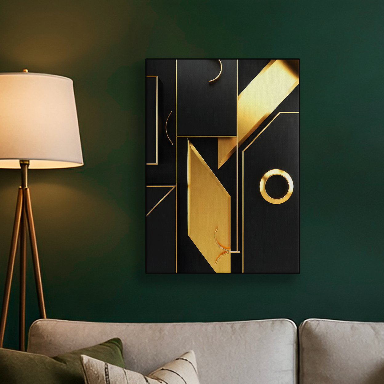 Gold Art Deco Geometric Poster