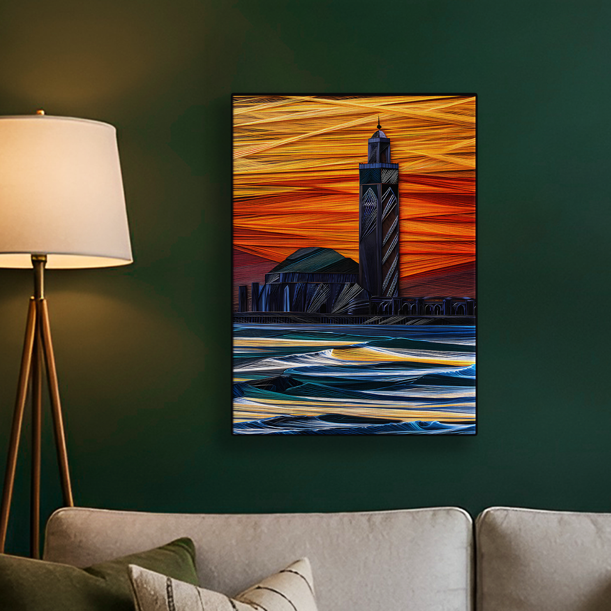 Hassan II Mosque Coastal Poster