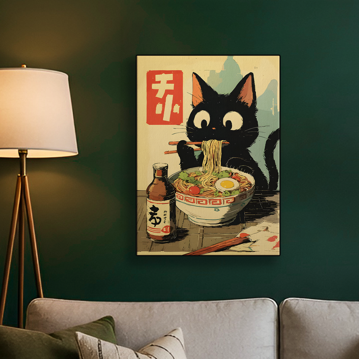 Ramen Cat Poster