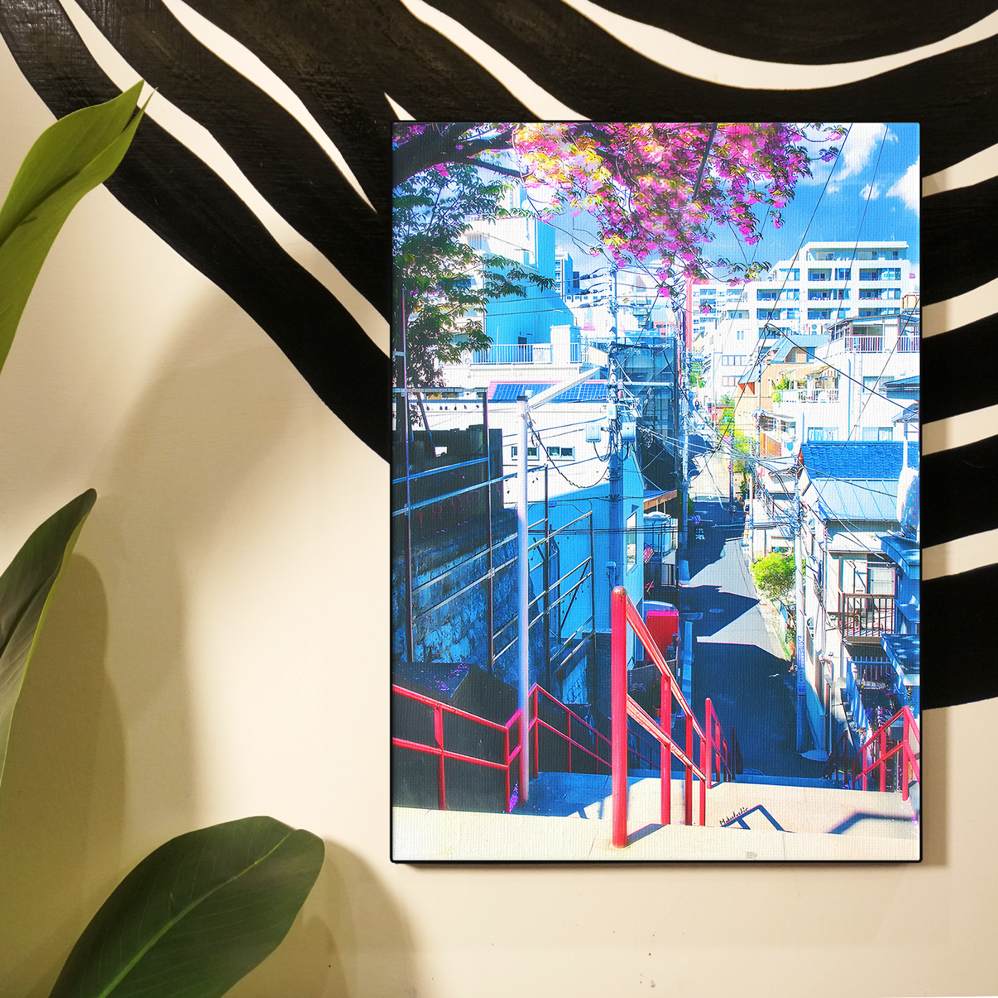 "Your Name" Stair Tokyo Skyline Poster
