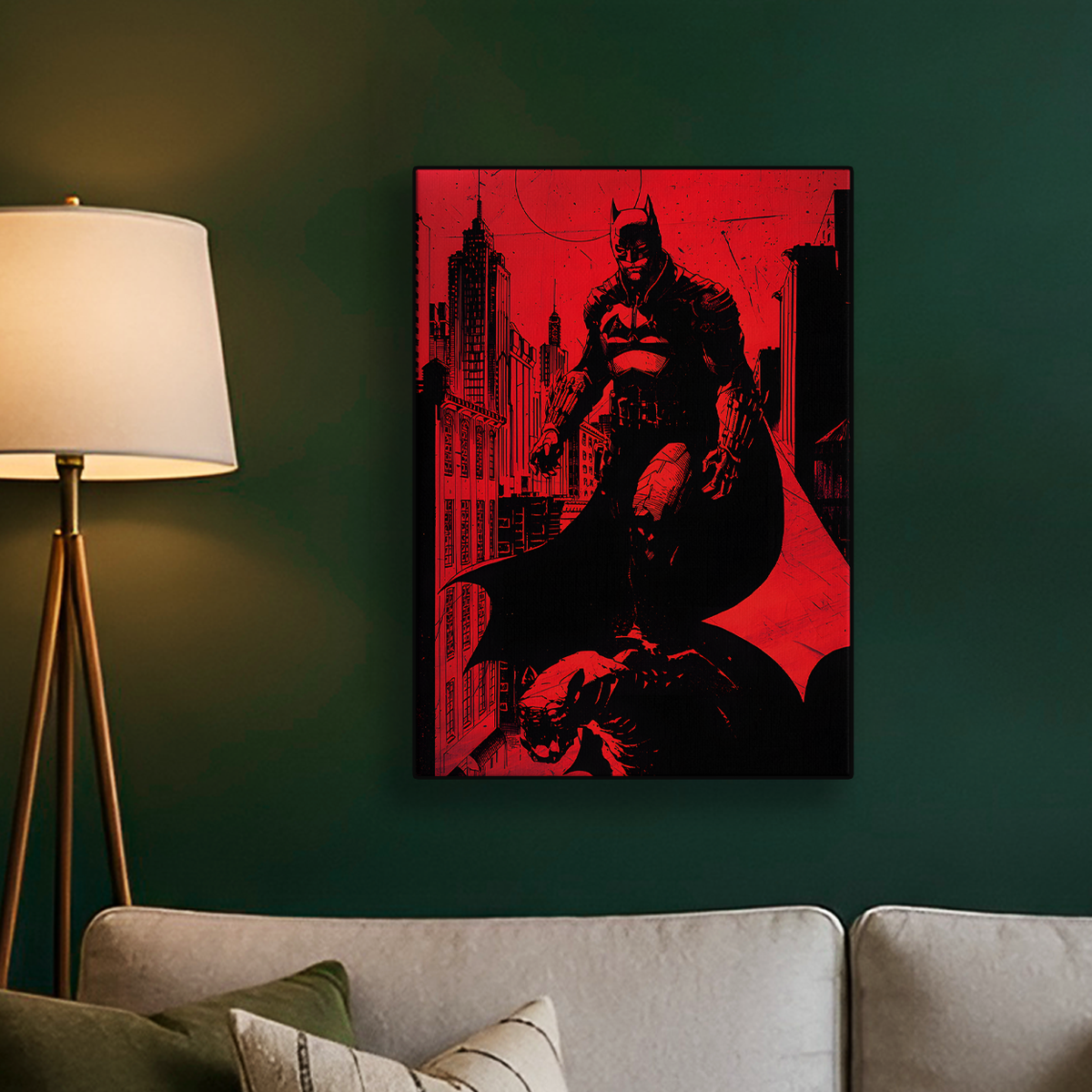 Batman Red Dark Poster