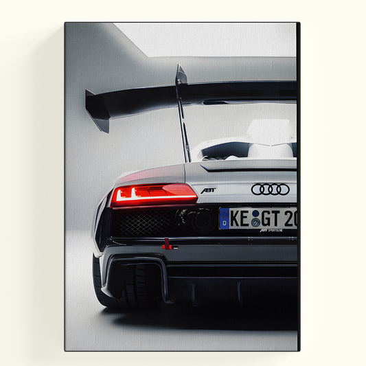 Audi White Car Poster
