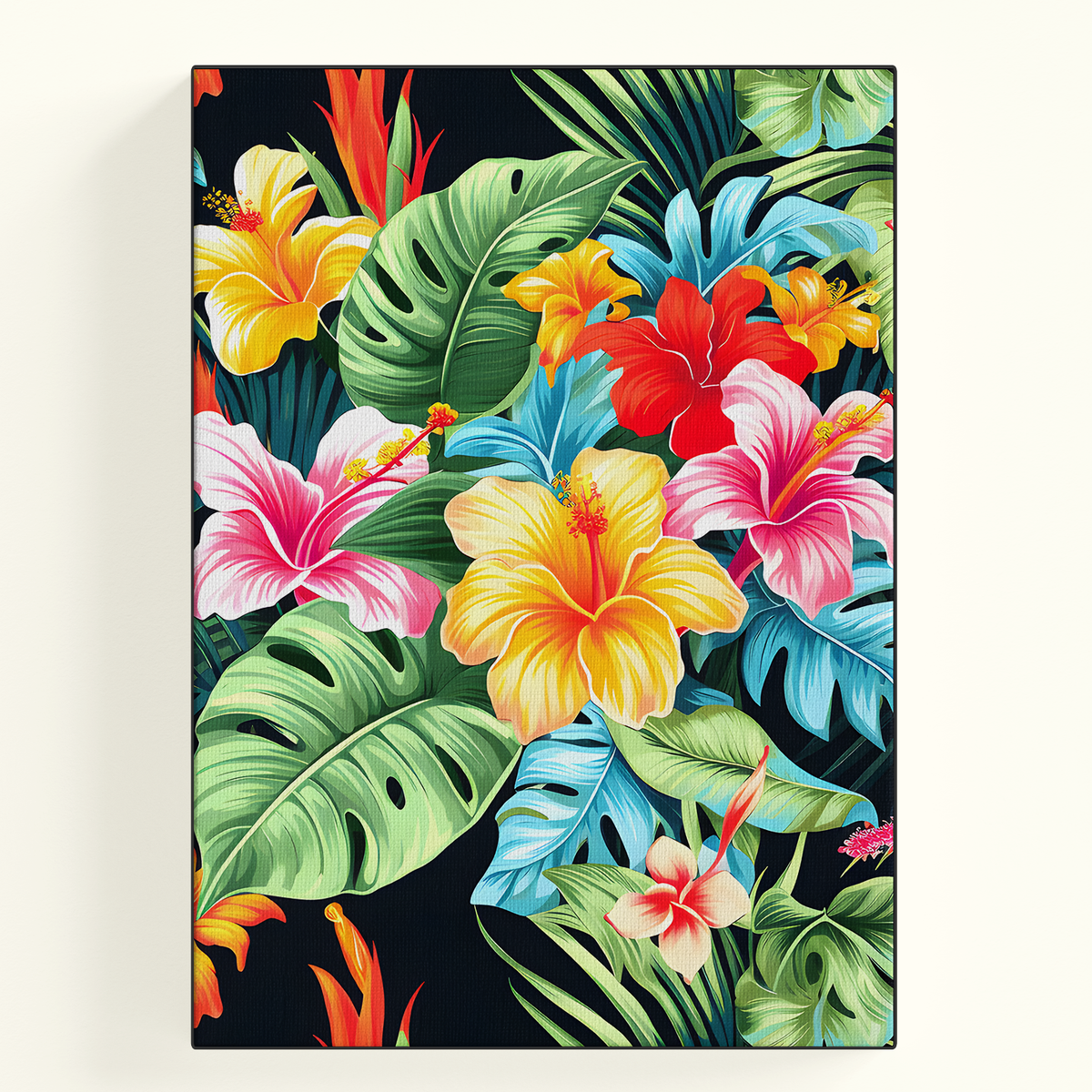 Tropical Floral Pattern Colorful Poster