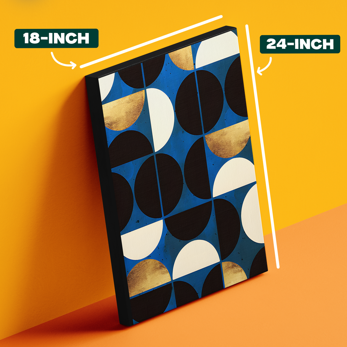 Geometric Abstract Circles Blue Poster