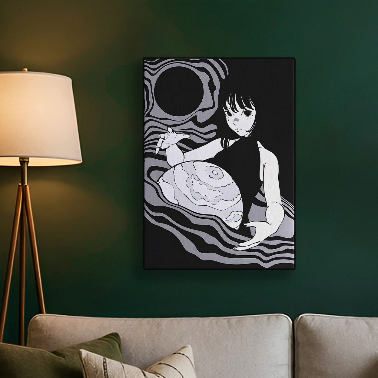 Monochrome Anime Girl