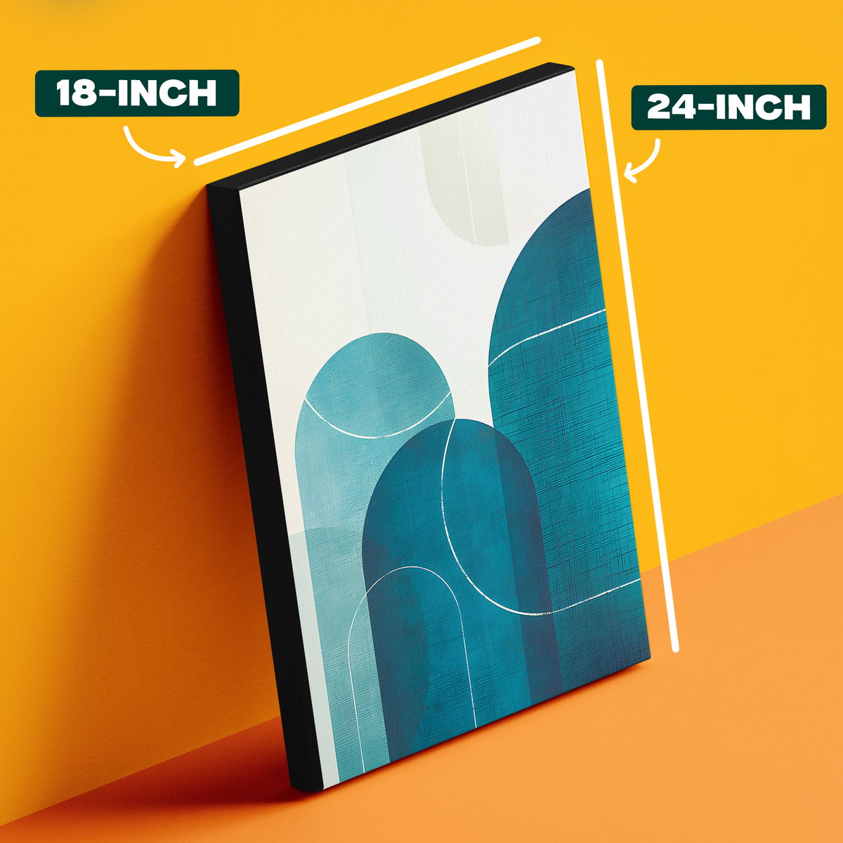 Geometric Abstract Arches Teal Poster