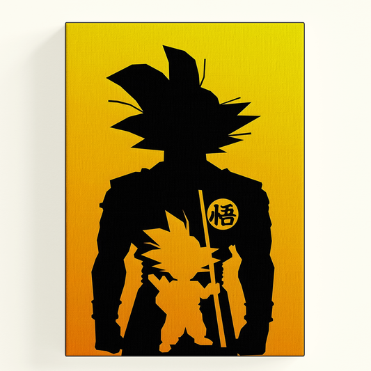 Gold Goku Silhouette Poster