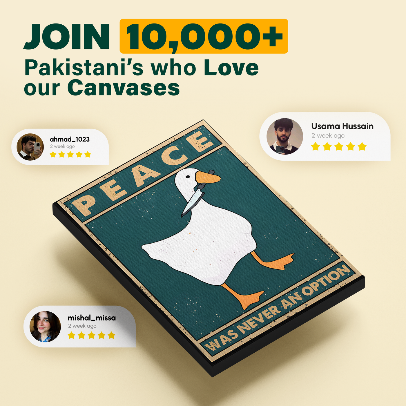 Peace Was Never An Option Duck Poster