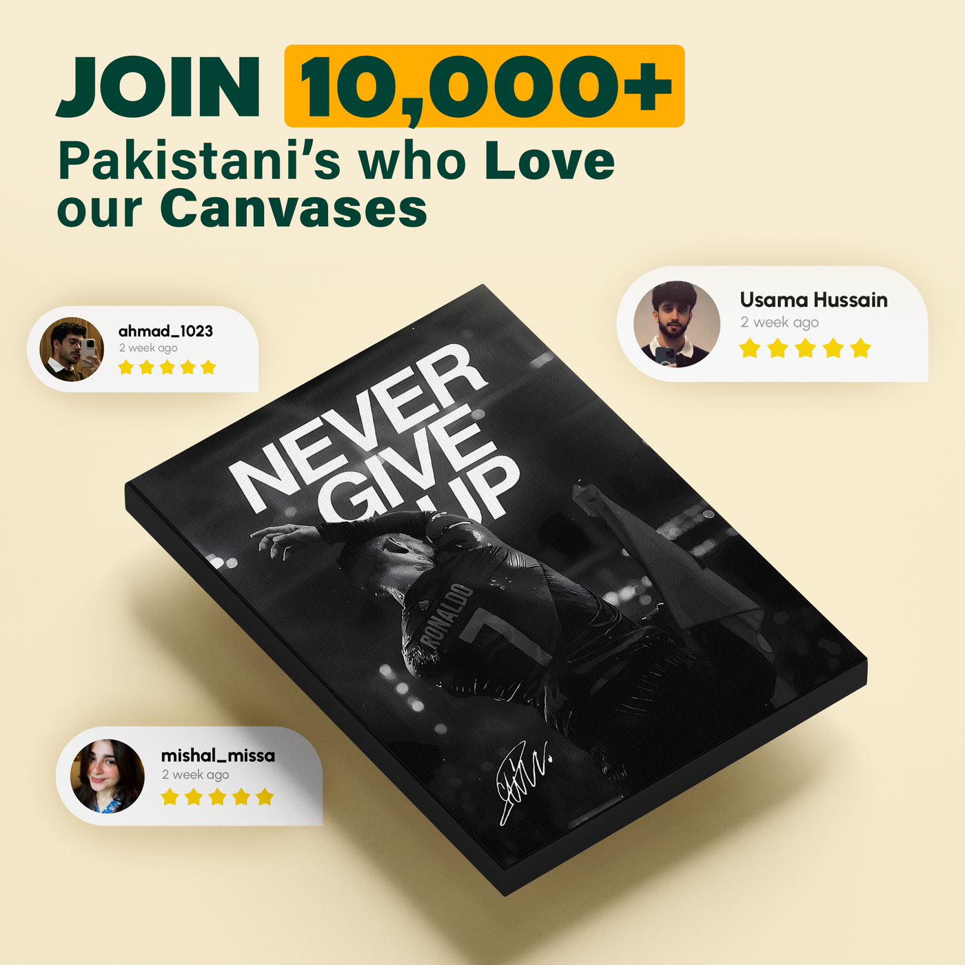 Never Give Up Ronaldo Poster