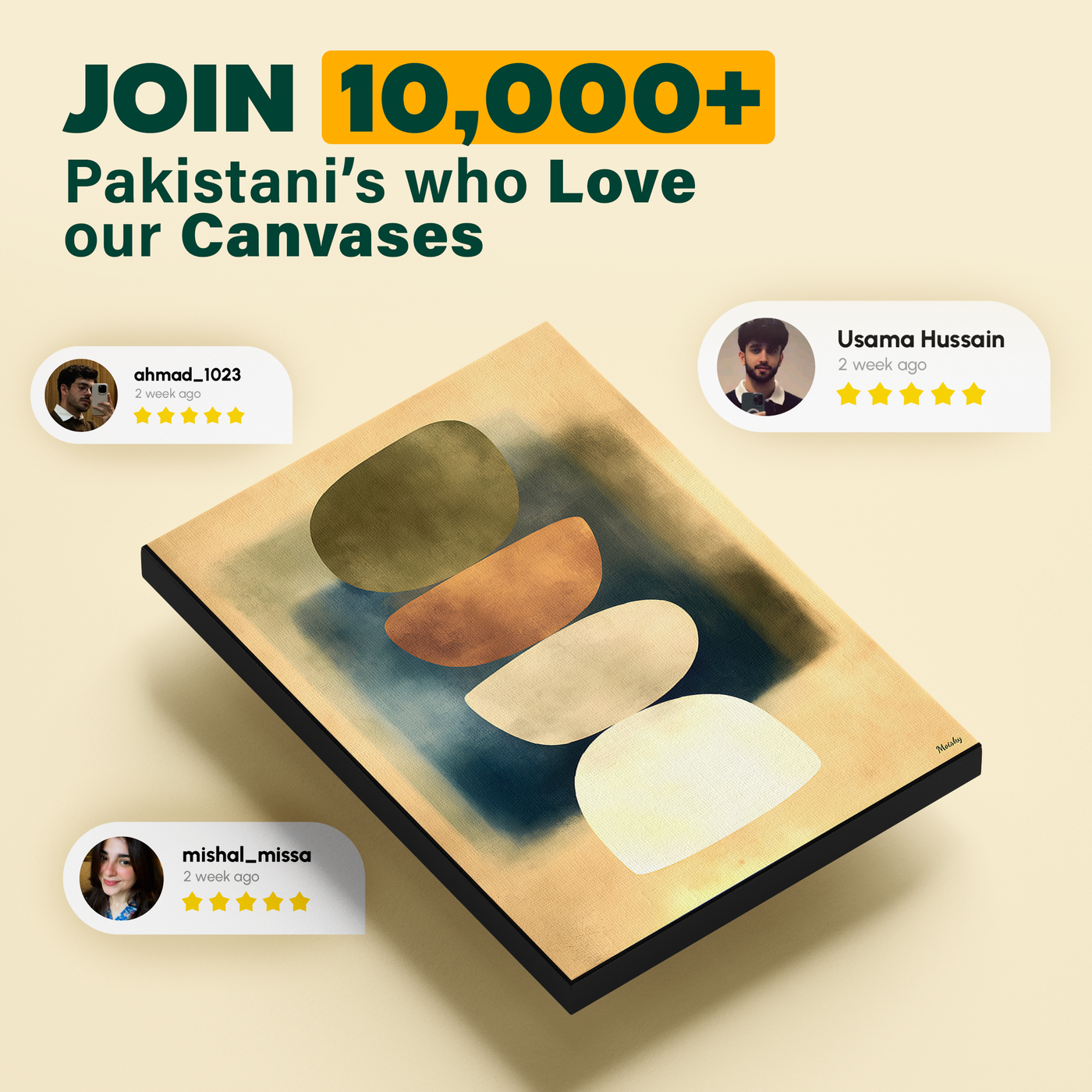 Abstract Balance Stones Green Poster