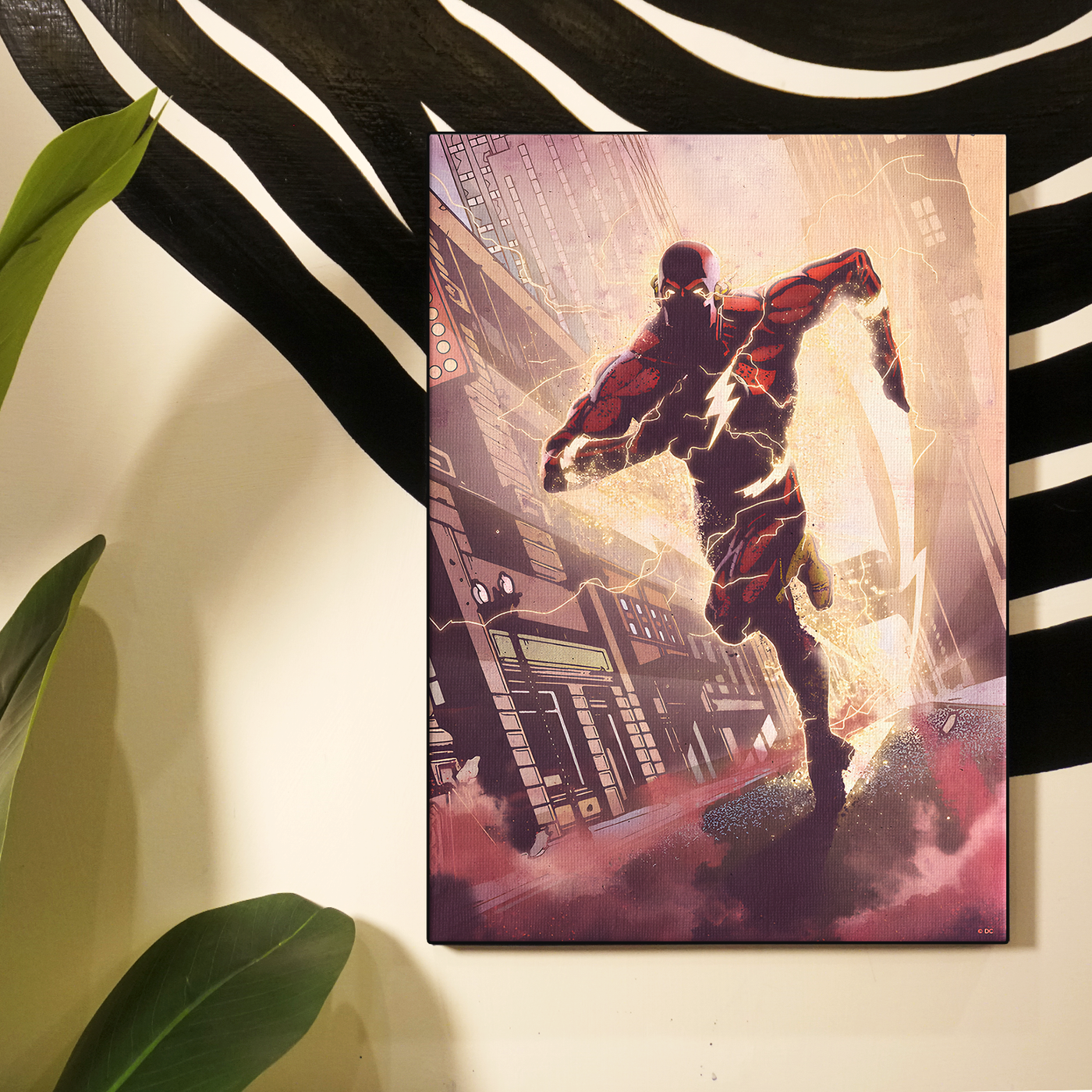 Dynamic Flash Running scene from DC Comics