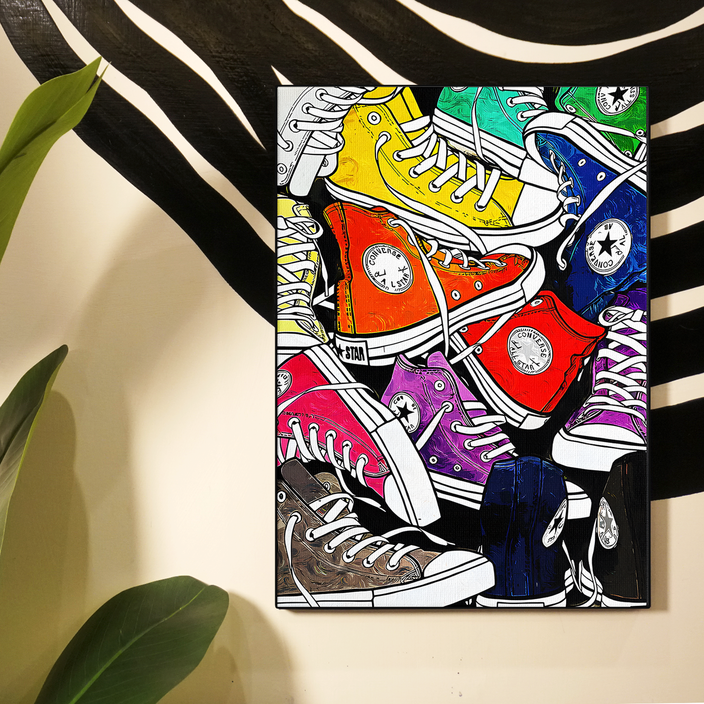 Colorful Sneaker Pop Art Poster
