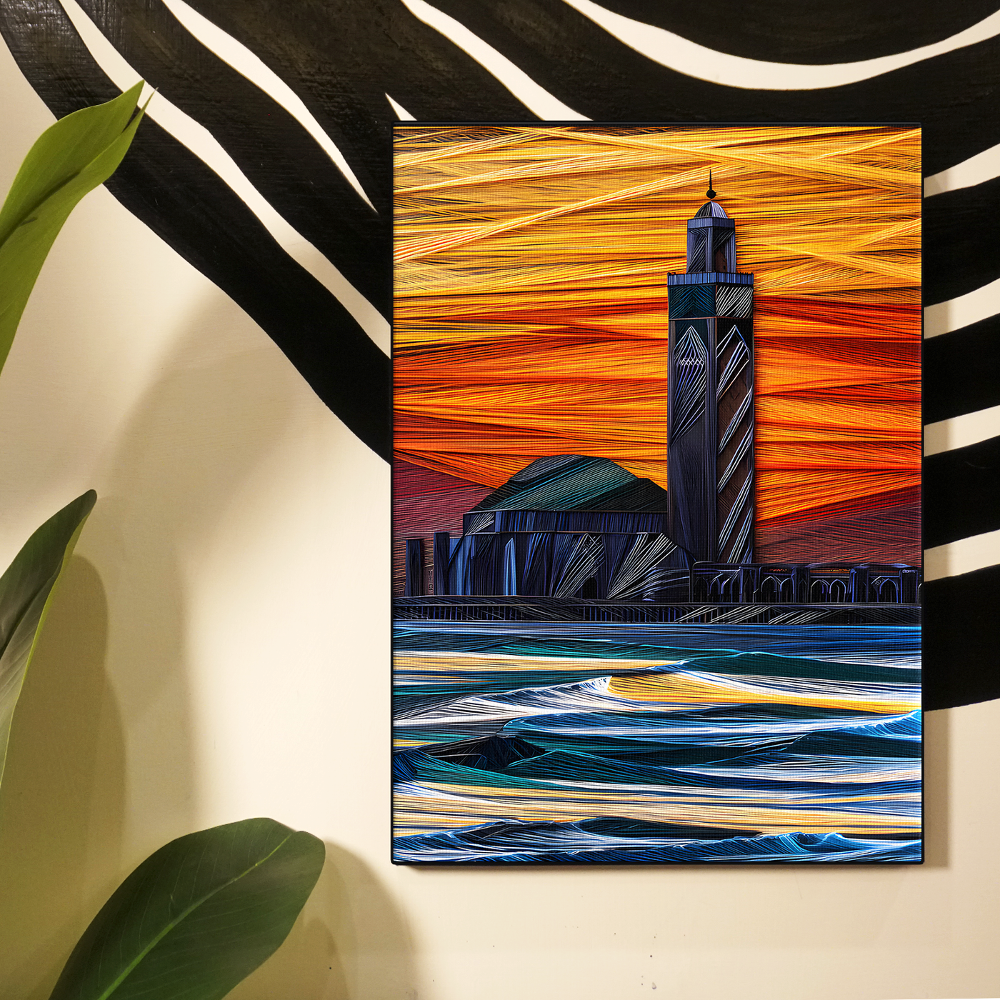 Hassan II Mosque Coastal Poster