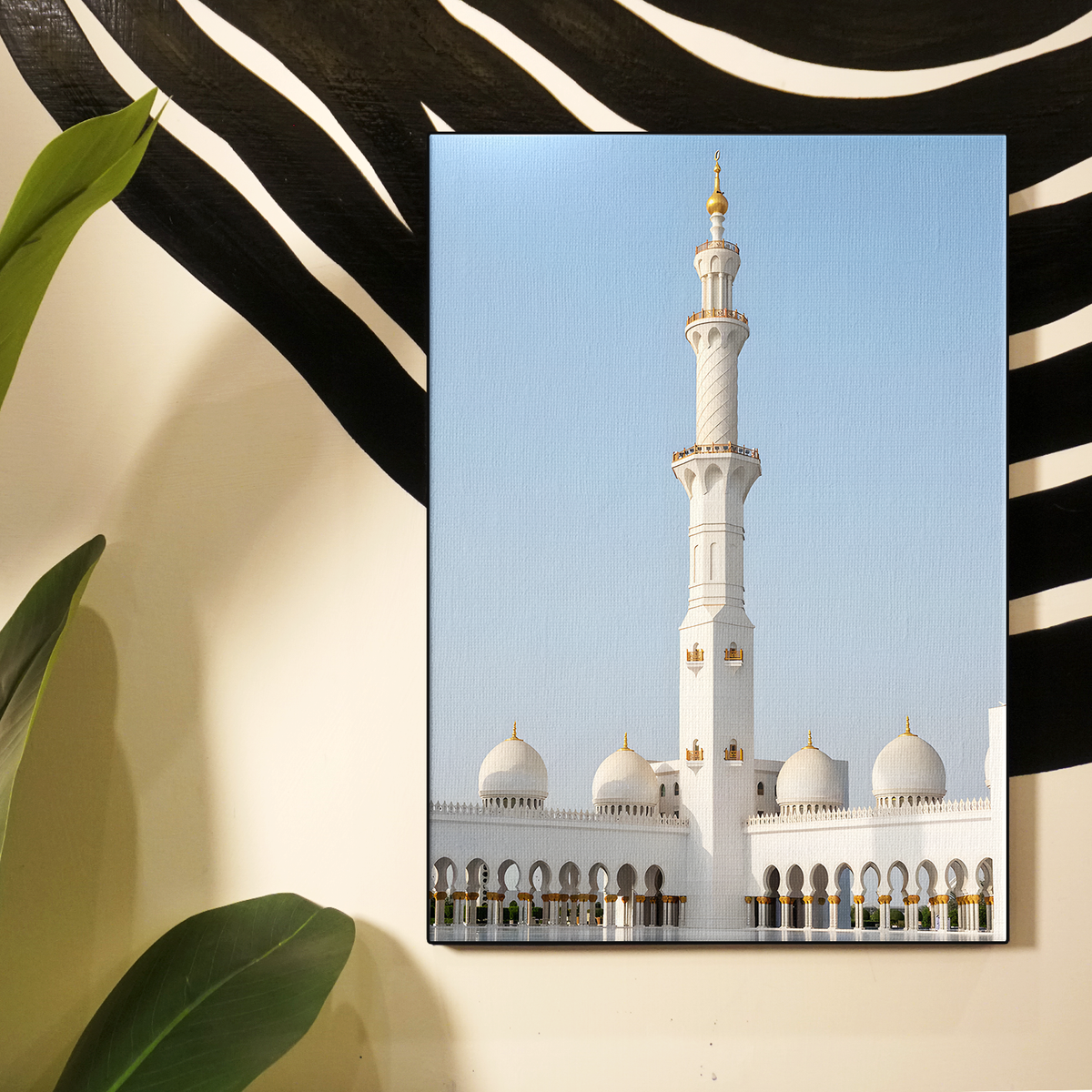 White Mosque Minaret Poster