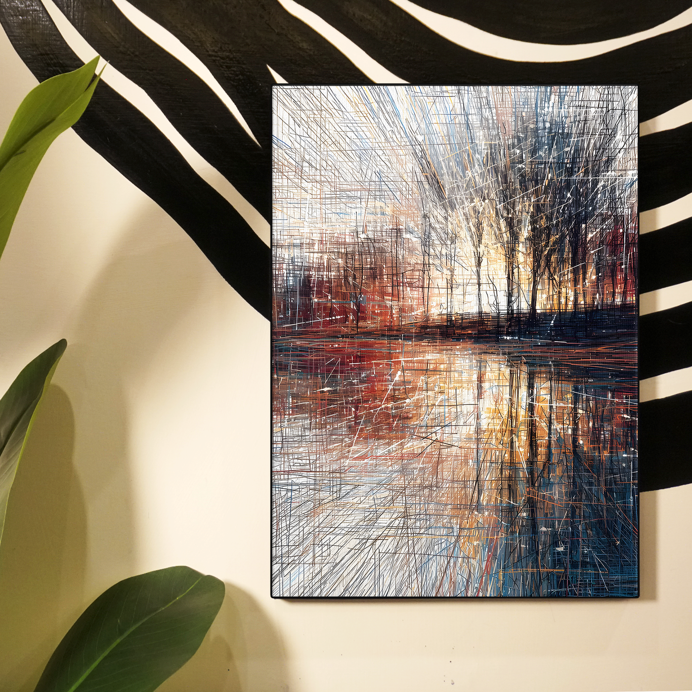 Lake Reflection Tree Poster