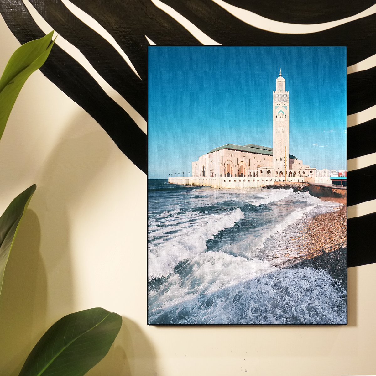 Hassan II Mosque Waves Poster