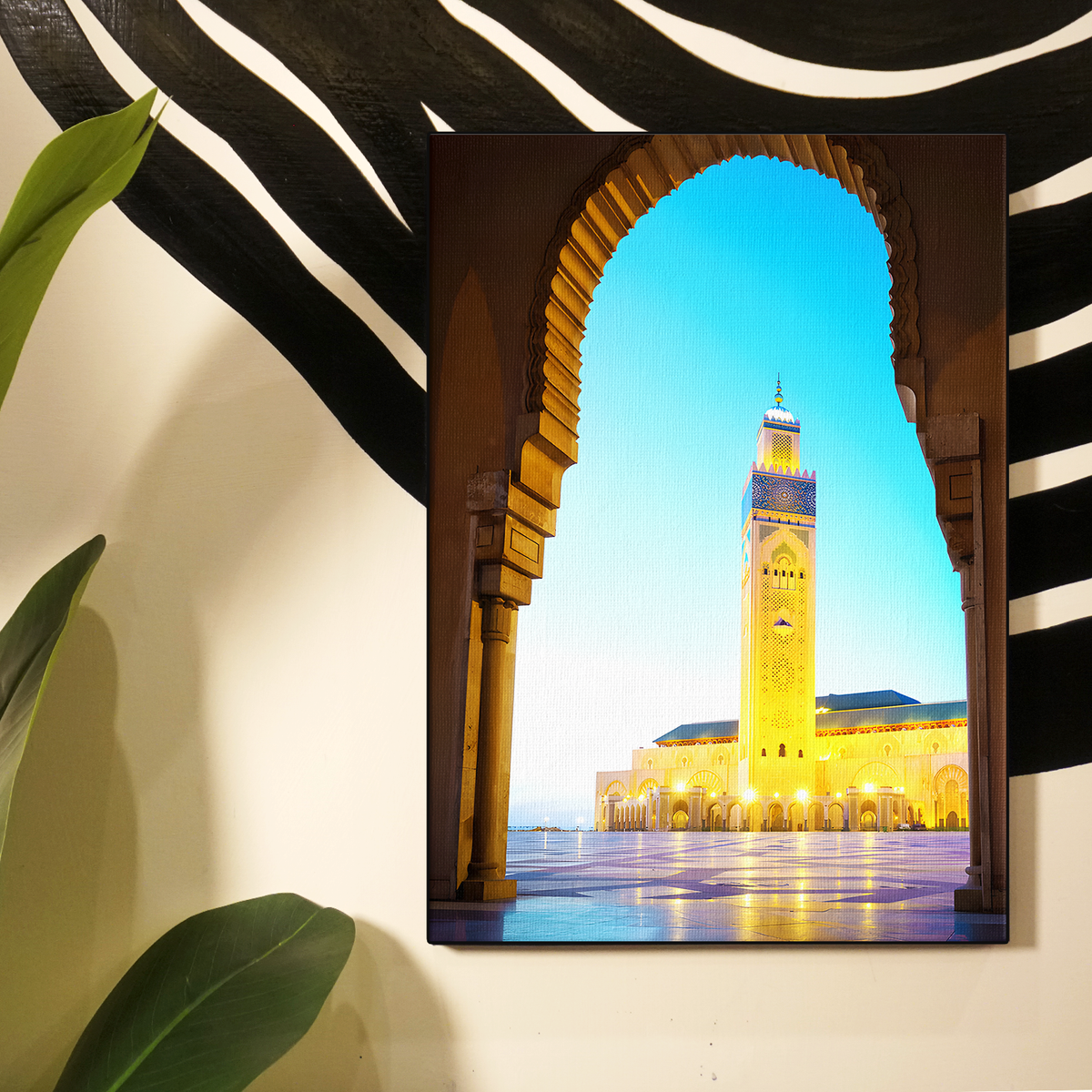 Blue and Gold Mosque Archway Poster