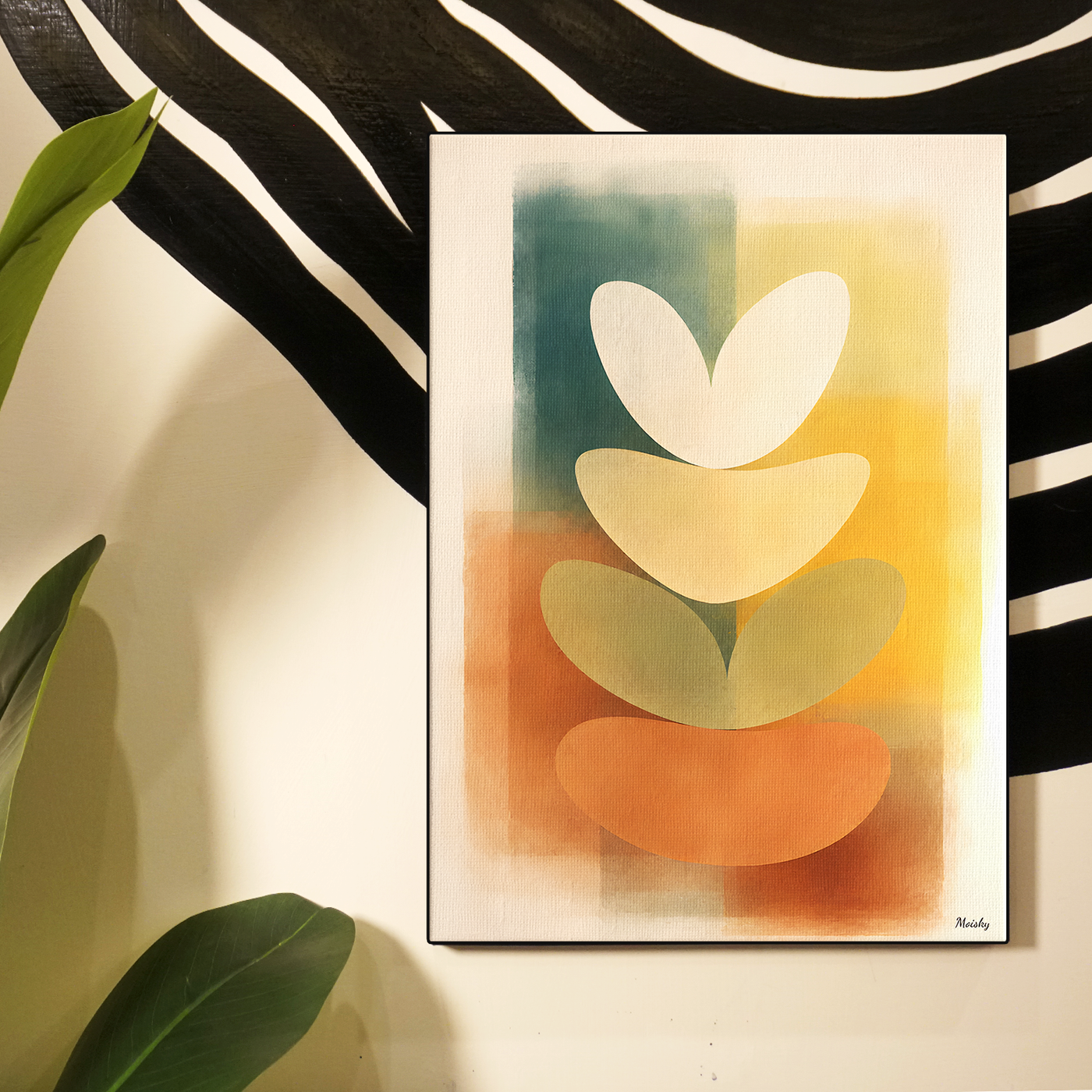 Abstract Balance Leaf Poster