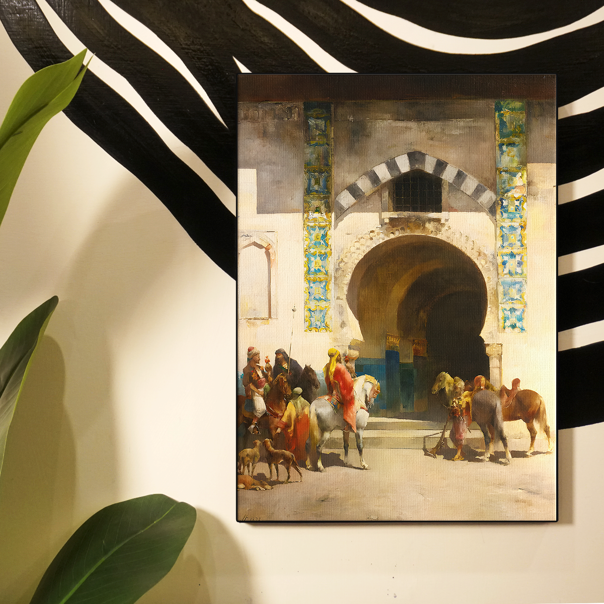 Vintage City Gate Painting Poster