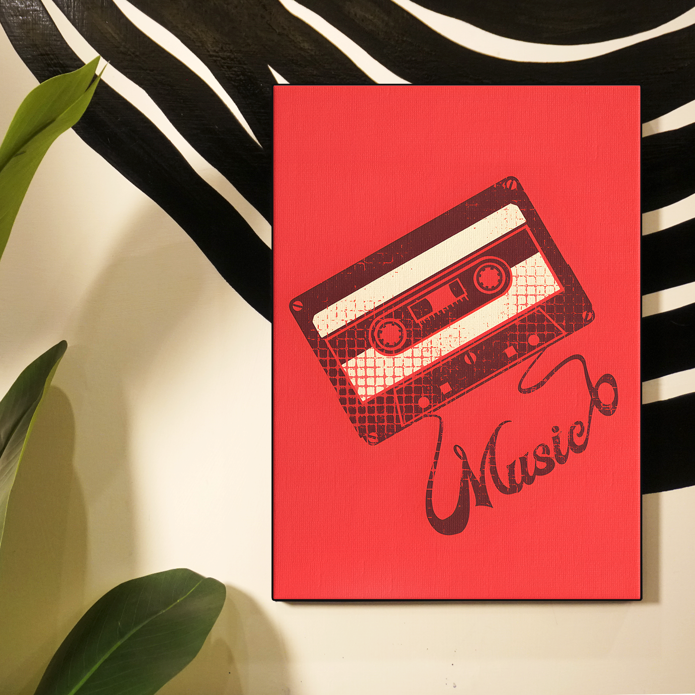 RED Cassette Tape Poster